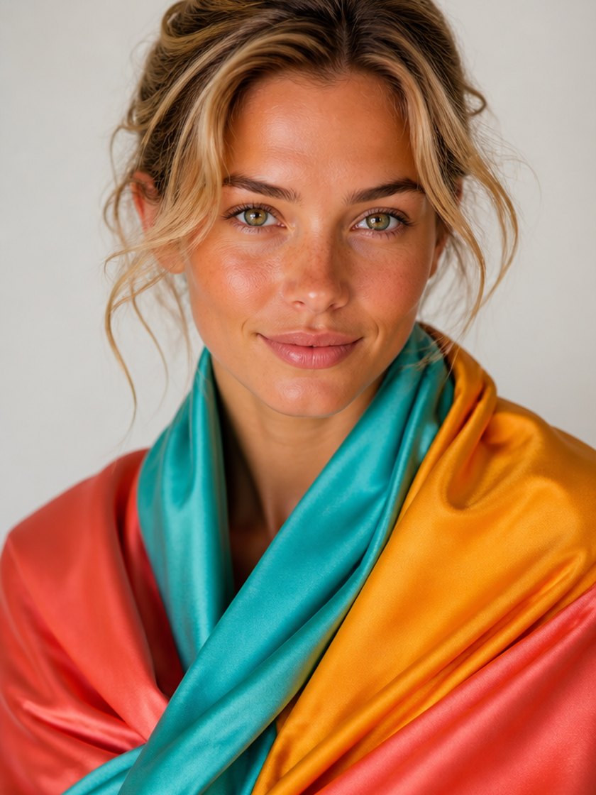 Woman glowing in her True Spring colors
